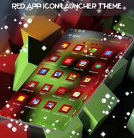 Red App Icon Launcher Theme capture d'écran 3