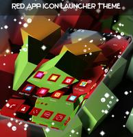 Red App Icon Launcher Theme capture d'écran 2