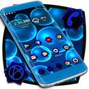 Black Blue Smart Launcher 3d APK