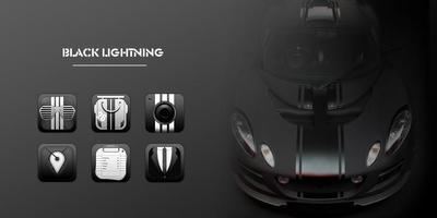 Black Lightning GO Launcher اسکرین شاٹ 3