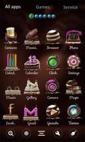 Chocolate Sweets Launcher Theme تصوير الشاشة 1