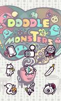 Cute Doodle Monsters Launcher capture d'écran 2