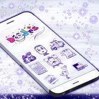 Cute Doodles Launcher Affiche