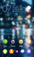 Drop Rain 3D Go Launcher Theme ảnh chụp màn hình 1