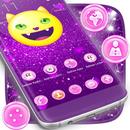 Purple Emoji Launcher Theme APK