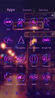 2 Schermata NeonLightsII GO Launcher Theme