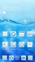 Aqua Blue GO Launcher Theme ảnh chụp màn hình 3