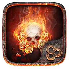 Flame Skull GO Launcher Theme