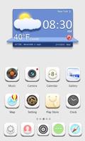 Pure White GO Launcher Theme captura de pantalla 1