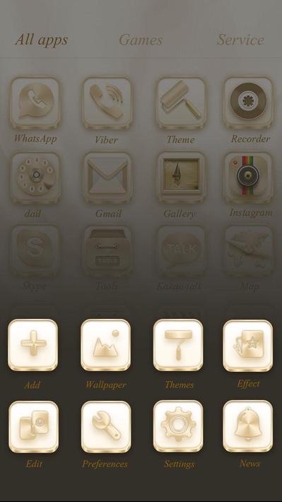 Pure Gold Go Launcher Theme for Android - APK Download