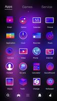 Purple Passion Go Launcher Theme captura de pantalla 1