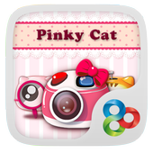 Pinky Cat GO Launcher Theme simgesi