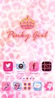 Pinky Girl GO Launcher Theme ảnh chụp màn hình 1