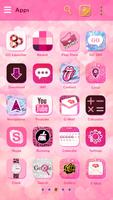 Pinky Girl GO Launcher Theme ảnh chụp màn hình 2