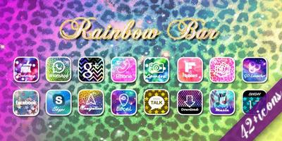 Rainbow Bar GO Launcher Theme poster