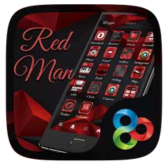 Red Man  Go Launcher Theme