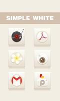 Simple White GO Launcher Theme poster