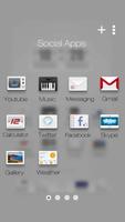 White A Moment GO Theme imagem de tela 3