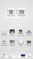 White A Moment GO Theme imagem de tela 2