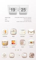 White Wooden GO Launcher Theme imagem de tela 1