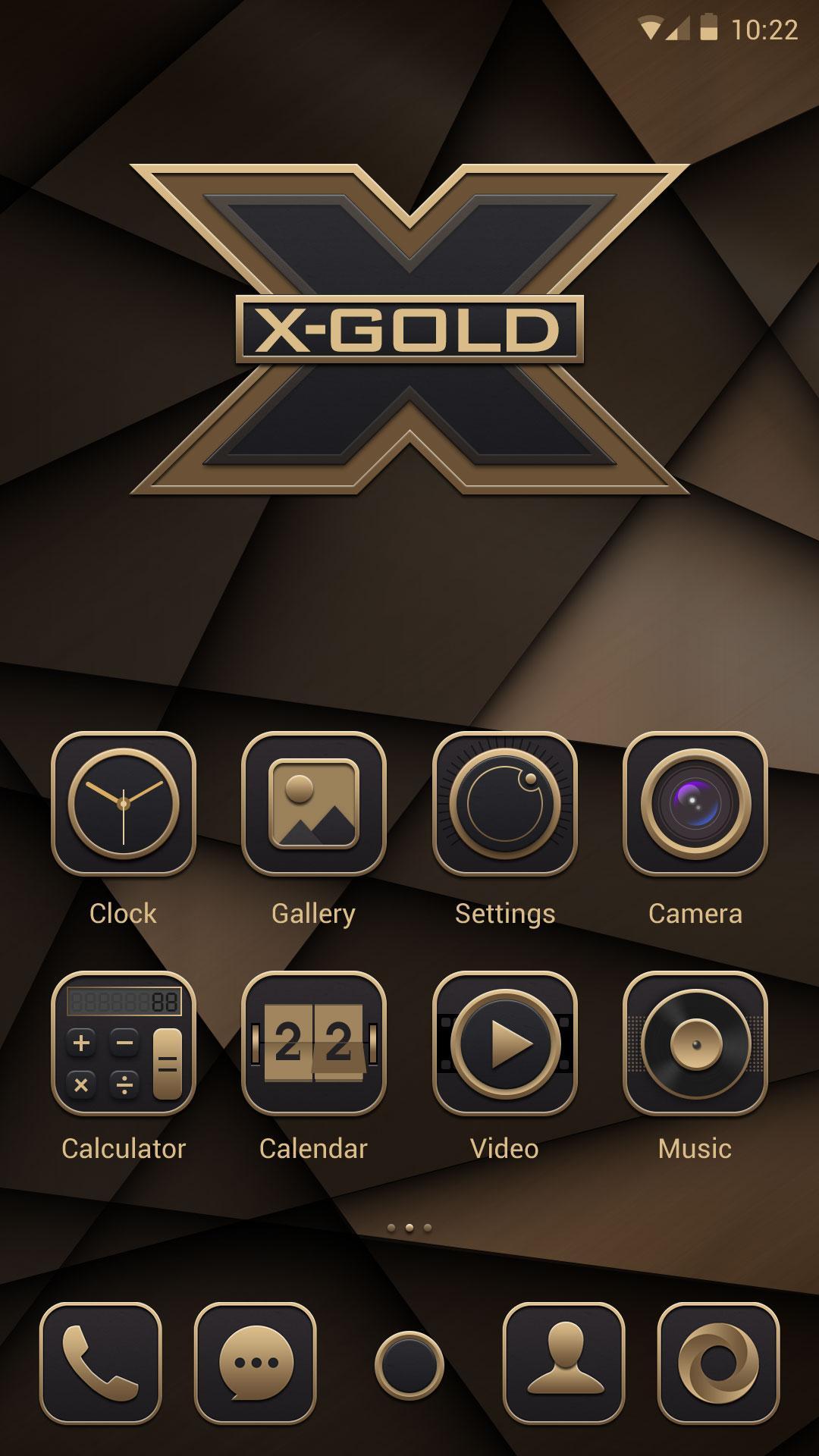 X Gold Go Launcher Theme For Android Apk Download