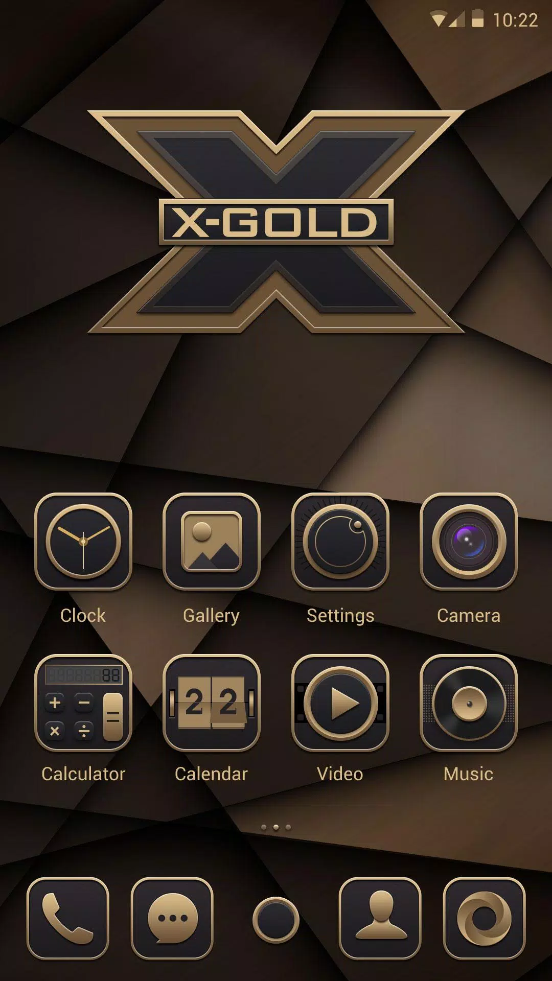 X-Gold Go Launcher Theme APK for Android Download