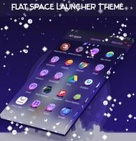 Espace plat Launcher Theme capture d'écran 3