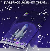 Espace plat Launcher Theme capture d'écran 2