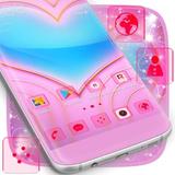 Розовый Heart Launcher иконка