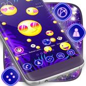 2018 Purple Emoji Launcher icône