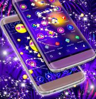 2018 Purple Emoji Launcher تصوير الشاشة 1