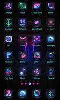 Neon Glow Launcher Theme capture d'écran 1