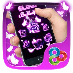 Glowy Butterflies Launcher Theme