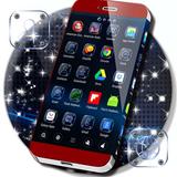 Dark Blue Launcher Theme أيقونة