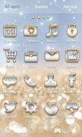 Gold & Silver GOLauncher Theme تصوير الشاشة 2