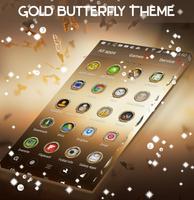 Gold Butterfly Theme capture d'écran 3