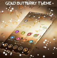 Gold Butterfly Theme capture d'écran 2