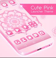 Cute Pink Launcher Theme Affiche