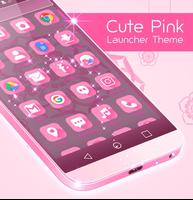 Cute Pink Launcher Theme capture d'écran 1