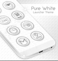 Pure White Launcher Theme capture d'écran 3