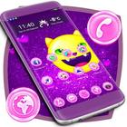 Purple Glitter Cat Launcher icône