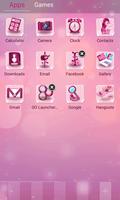 Cute Girly Pink Launcher capture d'écran 3