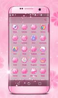 Pink girl Launcher Theme capture d'écran 1