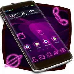 Pink Neon Launcher APK download