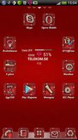 Red GO Launcher EX theme পোস্টার