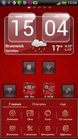 Red GO Launcher EX theme تصوير الشاشة 1