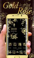 Gold Rose GO Launcher Theme Affiche