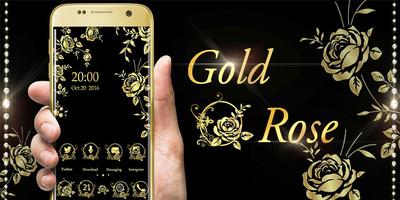 Gold Rose GO Launcher Theme capture d'écran 3