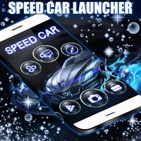 Speed Car Launcher Theme Affiche
