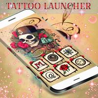 Skull Tattoo Launcher Theme постер